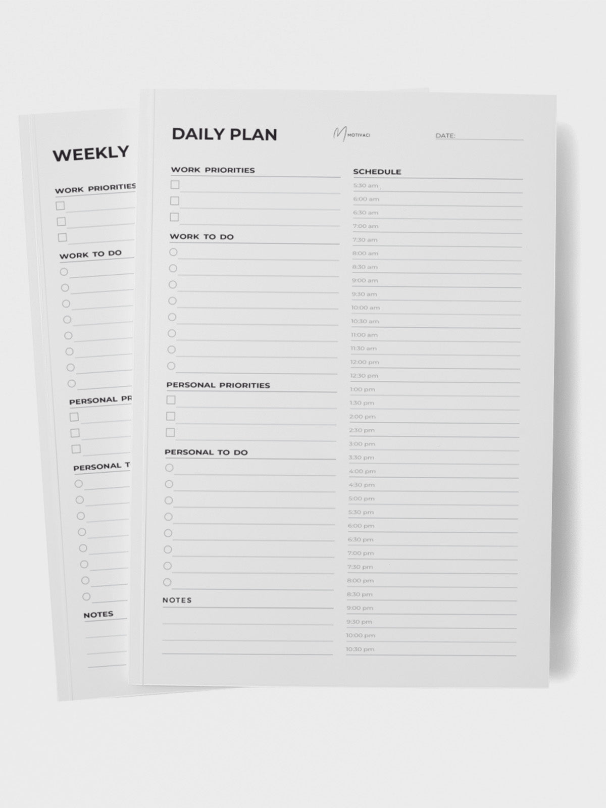 Home-Office Planner Bundle - Daily,Weekly, Monthly